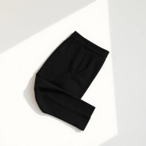 Black fabric pants