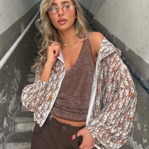 Monogram print jacket