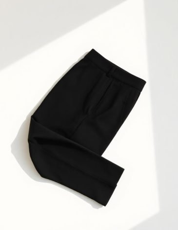 Black fabric pants